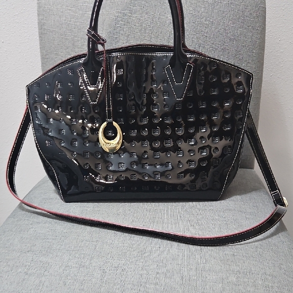 Arcadia Handbags - Arcadia Elegant Black Genuine Patent Leather Handbag Made In Italy